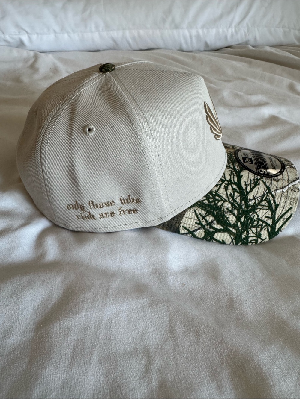 ASRV Cream Snapback Cap with Camouflage Brim - Picture 4 of 6